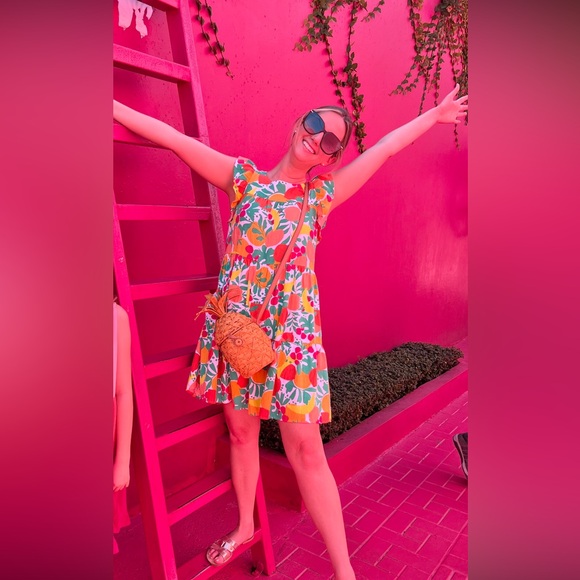 J Crew Tropical Print Linen Blend Dress - Picture 5 of 5